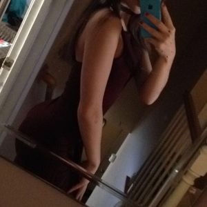 Maroon formfitting dress